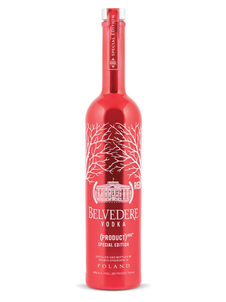 Belvedere Pre Wrap Red Bottle Box
