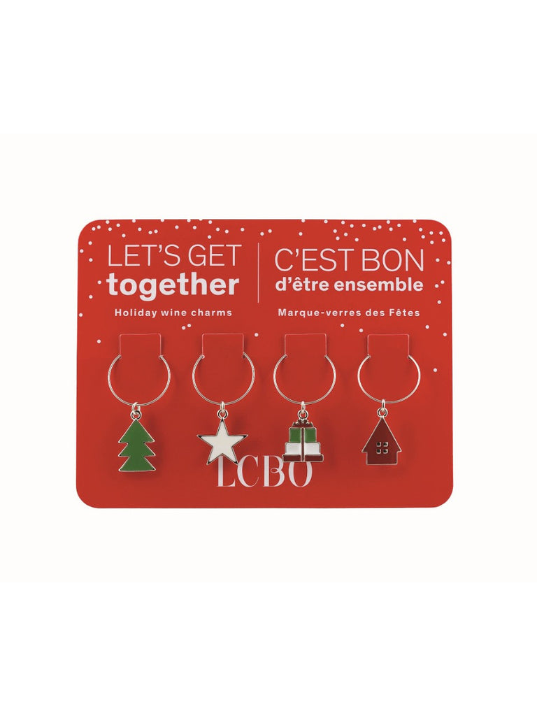 Holiday Wine Charm Set