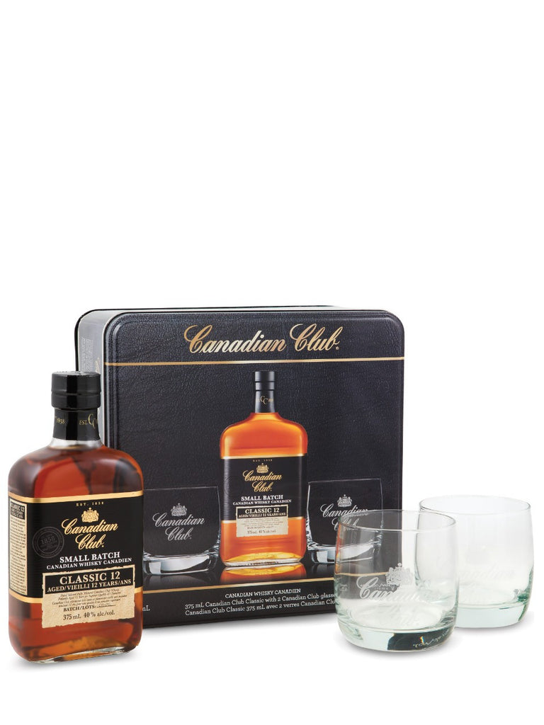 Canadian Club Classic  W/Glasses Gift Tin