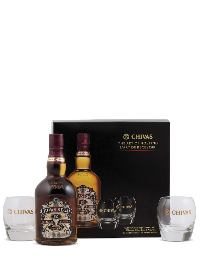 Chivas Regal 12 Year Old With Glasses Gift Pack