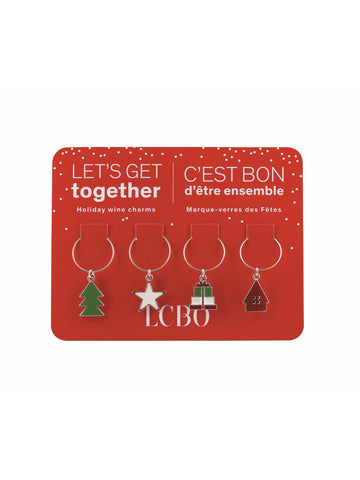 Holiday Wine Charm Set