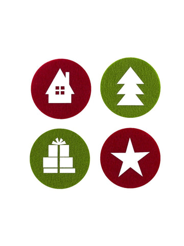 Holiday Felt Coaster Set