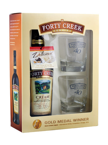 Forty Creek Cream Liquor With 2 Glasses GIft