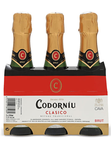 Codorniu Brut Clasico Sparkling (3x200ml)